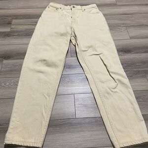Levi's 550 Made In USA‎ Pastel Light Yellow 90s Jeans Actual 29x30
